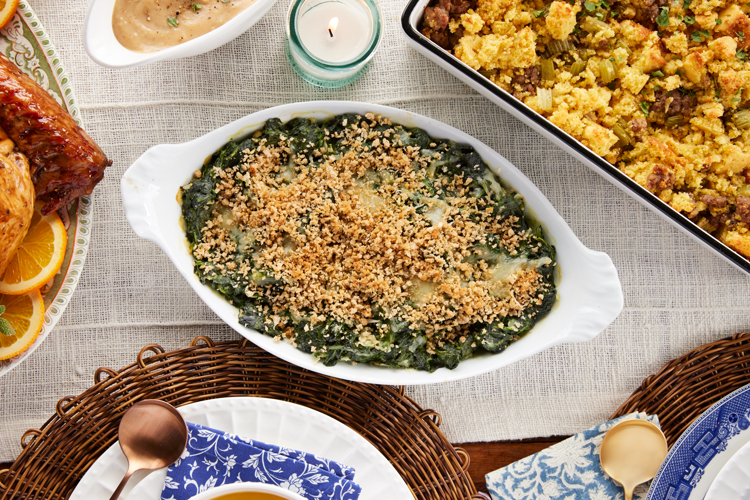 Spinach and Gruyere Gratin